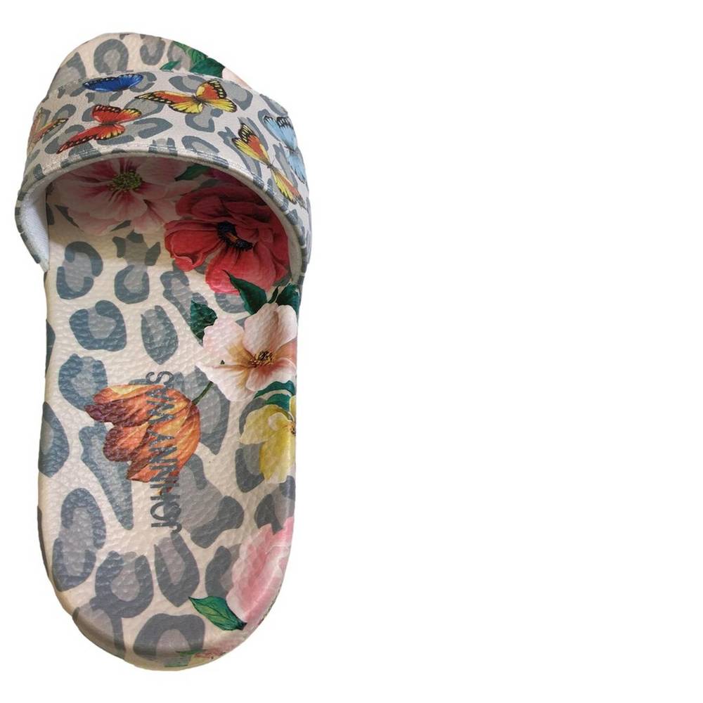 NWT Johnny Was Mayflower Pool Slide Butterfly Sandal in Natural - Picture 4 of 4